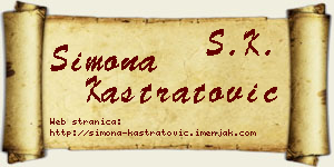 Simona Kastratović vizit kartica